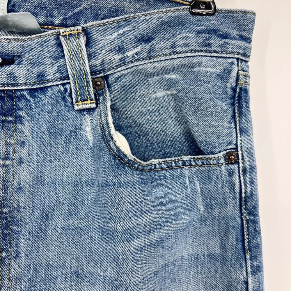 Levi's 501 Original Fit Jeans Men 34x30 Light Wash Blue Straight Streetwear 2008